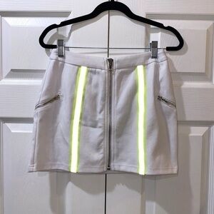 LF THE BRAND White Neon Reflective Mini Skirt